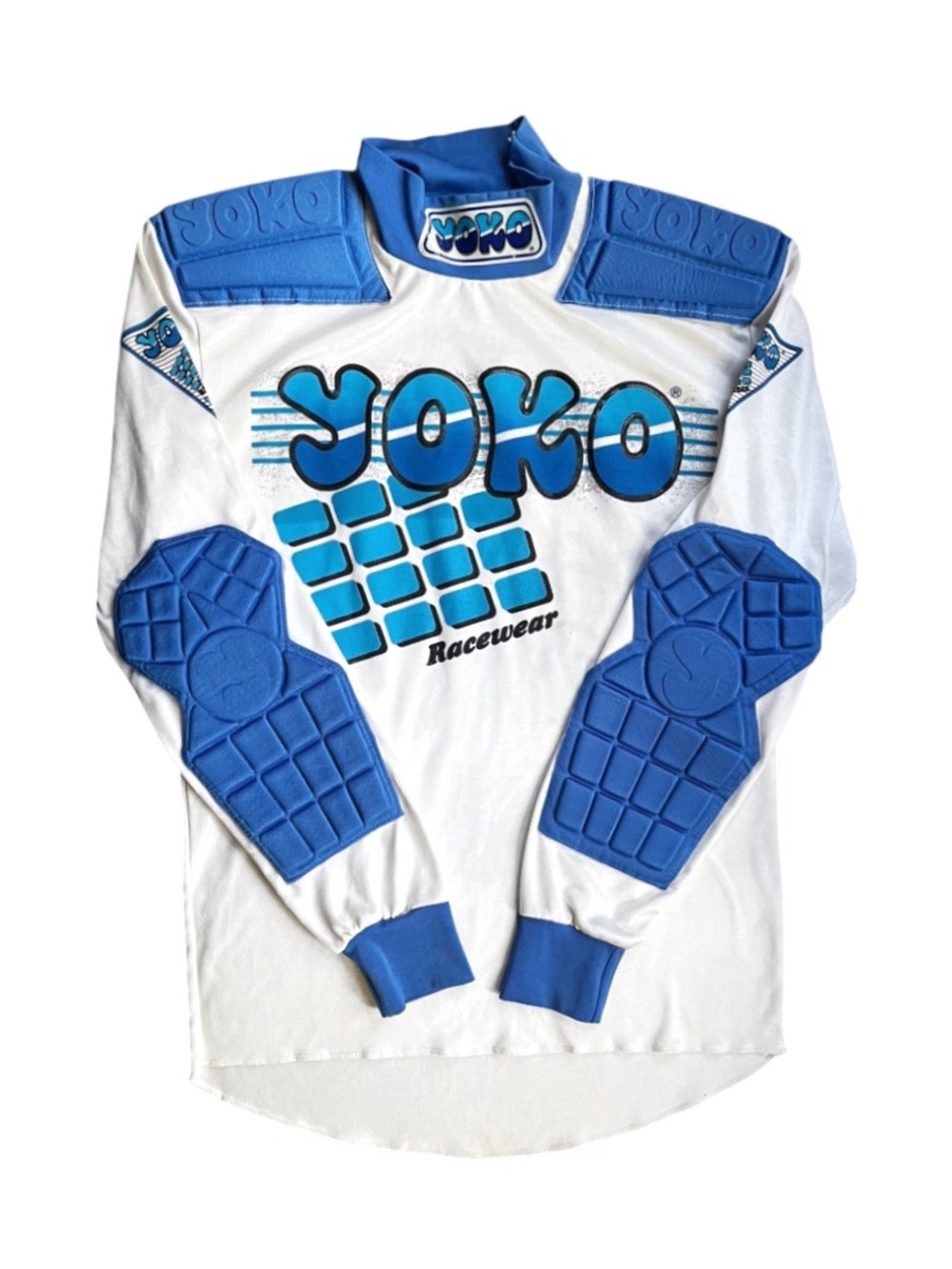 Vintage 90s Y2K Yoko Motocross Dirtbike Racing Padded Jersey, sz Sm